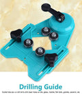 Pro Grade Adjustable Hole Saw Guide Jig With Vacuum Base For Precise Drilling 4mm to 80mm in Tiles