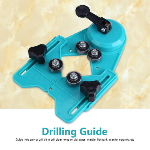 Pro Grade Adjustable Hole Saw Guide Jig With Vacuum Base For Precise Drilling 4mm to 80mm in Tiles