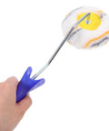 Hand holding a Double Head Paint Roller Brush With Portable Corner Design For Drywall Painting for easy edge work.