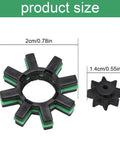 Straight Bolt Up Electric Power Steering Shaft Damper Assembly With Coupler And Spacer Built Tough Nylon Replacement Bushing For Toyota Avalon Ch R Camry Corolla Prius Oem 4525428040 4525328130 product size showing dimensions of nylon components.