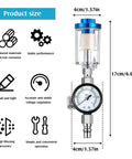 Slick Handheld Airbrush Kit Featuring Heavy Duty Pneumatic Spray Gun With Adjustable Nozzle For Smooth Car Painting Furniture Prep And Clear Coat Finish On Any Project with pressure gauge and filter.