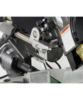 Close-up of Pro Grade Miter Saw With Eight And A Half Inch Blade And Linear Ball Bearing Slide System showing mechanism details