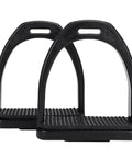 Two Pack Plastic Western Stirrups with Grippy Rubber Grip Mats Durable 4.6 By 4.3 Inch English Saddle Stirrups