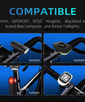 Adjustable Out Front Bike Mount For Garmin Edge iGPSPORT XOSS CooSpo Magene CYCPLUS GPS shown with bike accessories and handlebars