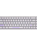 Next Level 65 Percent Mechanical Gaming Keyboard With Usb Wired Pc Setup, Featuring Pre Lubed Magnetic Hall Effect Switches For Rapid Trigger And Dynamic Actuation, Programmable Rgb Lighting, Hot Swappable Layout, And Crispy Deep Thock Vibes, overhead view.