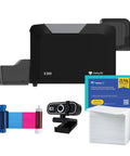 Heavy Duty Single Sided ID Card Printer With Auto Feed Hopper Built For Cranking Out Massive Batch Employee Badges Full Color Printing setup components