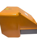 Side view of orange 380V AC Foot Pedal Switch Double Pedal With YDT1 18 1 NO 1 NC Per Pedal Compatible With Temco CN0005