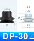 Industrial Grade Vacuum Suction Cup Nozzle With Antistatic Silica Gel For Heavy Duty Lifting And Handling, DP 30 size, black design.