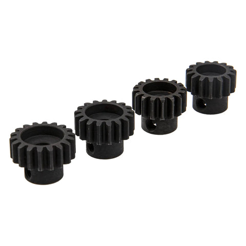 Mod 1 Hardened Steel M1 Pinion Gear Set 15T 16T 17T 18T For 5mm RC Motor Shaft, Beefy Upgrade For 1/8 And 1/10 Scale RC Cars, Trucks, Buggy