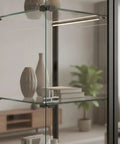 Shelf Clip Aluminum Alloy Glass Partition Connector For Cabinet And Display Assembly In Silver Finish on display case