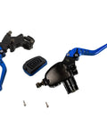 Extendable Lightweight Hydraulic Clutch And Brake Lever Set With 22mm Master Cylinder And Fluid Reservoir on white background
