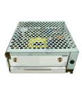 Regulated Triple Output DC Switching Power Supply, 50W 5V 5V 12V, compact metal case with perforated top, indoor use