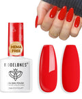 Red Gel Nail Polish 15ml HEMA Free Neon Summer Soak Off UV Gel Long Lasting 28 days DIY Manicure Kit For Home Salon Safe For Sensitive Skin Ideal