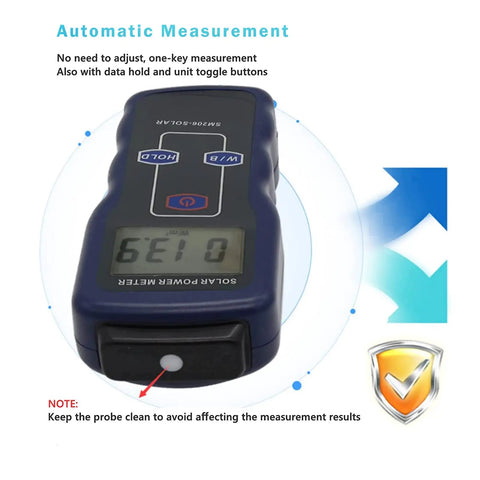 High Precision Solar Radiation Meter With Large LCD Display For Field Or Lab Use, Easy Sunlight Power Tester with probe view