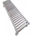Heavy Duty Stainless Steel Lawn Mower Roller Set 8 Pack With Adjustable 25mm To 60mm Rollers And 700mm Length, side view