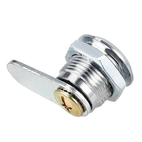 Drawer Cam Lock For Cabinets And Drawers, 0.69 Inch Diameter Cylinder, Five Eighths Inch Length, Zinc Alloy Chrome Plated, Side View