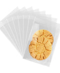 Self Sealing Clear 6 By 9 Inch Cellophane Bags Pack Of 200 For Cookies Snacks Bakery Gifts Envelopes Small Parts With Resealable Adhesive And Scalloped Edges For Easy Grab-And-Go Packaging, clear 6x9 bags with cookie