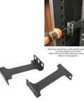 Built Tough 1U Aluminum Alloy Server Rack Depth Extender Kit Two Pack mounted in rack, showing 4.4-inch depth adjustment.