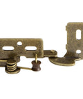 Super Slick Snap Closing Cabinet Hinges Semi Concealed Nickel Finish Hardware 3 8 Overlay Pair showing rugged steel design with quiet mechanism.