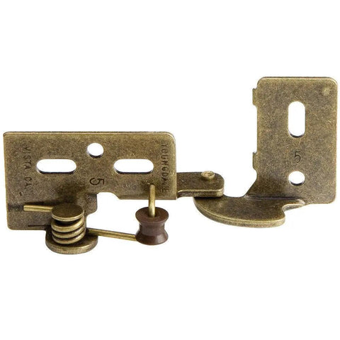 Super Slick Snap Closing Cabinet Hinges Semi Concealed Nickel Finish Hardware 3 8 Overlay Pair showing rugged steel design with quiet mechanism.
