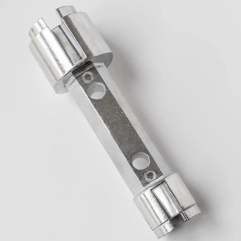 Tub Drain Remover Wrench Dual Ended Dumbbell Tool For Bath Drains Beefy Heavy Duty Aluminum Fits Most One And Three Eighths Inch And One And One Half Inch Drains shown