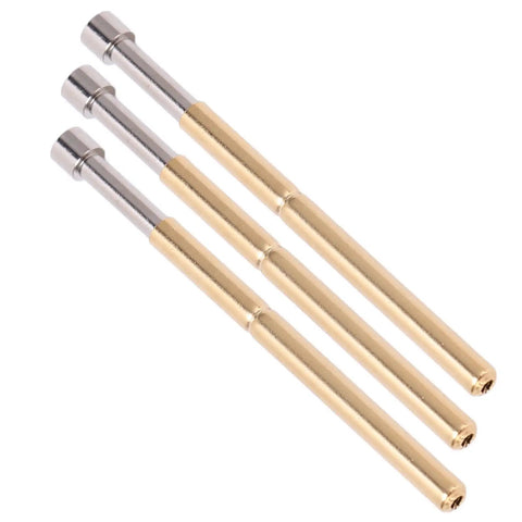 100 Pcs Spring Loaded Pogo Pin Set With Brass Concave Head For Stable High Frequency PCB Testing And Repeated Contacts, 2.02mm Tube Diameter