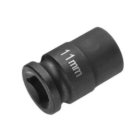 Deep Impact Socket For Three Eighths Inch Square Drive 11mm Six Point 30mm Long Flip Socket In CR-MO Steel Industrial Grade