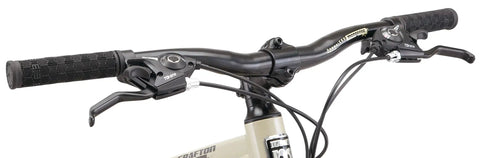 Grafton 26 Inch Mountain Bike For Adults With 21 Speed Aluminum Hardtail Frame showing handlebars and trigger shifters