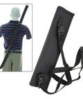 Large 33 Inch Nylon Sword Case for Katana Bokken Shinai Foam Sword and Cosplay Gear, shown with adjustable strap and hard inner lining.
