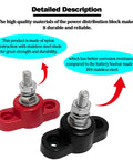 Sweet Two Piece Car Battery Junction Block With Solid Quarter Inch Terminals For 12V Rigs, nylon and stainless steel construction.