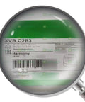 Label of XVBC2B3 XVB C2B3 Industrial PLC Module, green LED, barcode visible, focus on control system part details.
