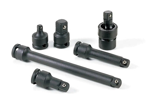 3/8 Inch Drive 6 Piece Socket Adapter And Extension Set For Wrenches Must Have Auto Repair Essentials Includes Adapters And Extension Pieces For SAE And Metric Needs Durable Steel Construction