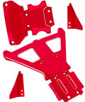 Aluminum Front And Rear Bulkhead Upgrade Kit For One Tenth Scale Slash 4X4 Ultimate Rally Brushless RC Car Red Alloy CNC Machined Parts