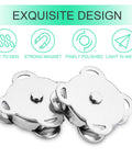 15mm Silver Magnetic Snaps with hooks, Plum Magnetic Snap Closures For Purses, Bags, And Clothing, two pieces