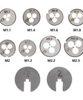 Essential Metric Tap And Die Set With 31 Pieces For Metalworking Pros! High Speed Steel HSS Tools Create Perfect Screw Threads On DIY Projects And Small Engine Repairs With Durable Hand Wrench Kit. Metric die set M1.1-M2.5 and dies 1-2
