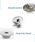 Snowy Owl Lily Valley 1.1 Inch Cabinet Knobs Set Of 2 Stainless Steel Aluminum Alloy Drawer Handles with smooth surface and deep hole thread