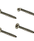Close-up of 8 X 2-1/2 Inch Deck Screws Kit, Square Drive, Marine Grade 316 Stainless Steel Fasteners, Corrosion Resistant