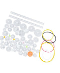 75-Piece Motor Gears Kit With Belt Pulley Shaft Sleeve And Plastic Set For DIY Robot Gearbox Projects shown with components