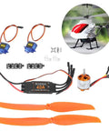 1100KV Brushless Motor With 40A ESC And Safety For RC Planes SG90 9G Micro Servo Kit with orange propellers