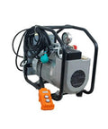 Heavy Duty Hydraulic Torque Wrench With Square Drive Electric Pump Built Like Iron With control switch and durable casing.