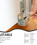Four Pack White Powder Coated Iron Cabinet Hinges That Self Close No Slam Soft Close For Kitchen Cupboard Doors Replacement Hardware
