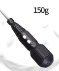 Cordless 3.6V Electric Screwdriver Set With LED Lamp, lightweight design at 150g, shown from side view, black finish