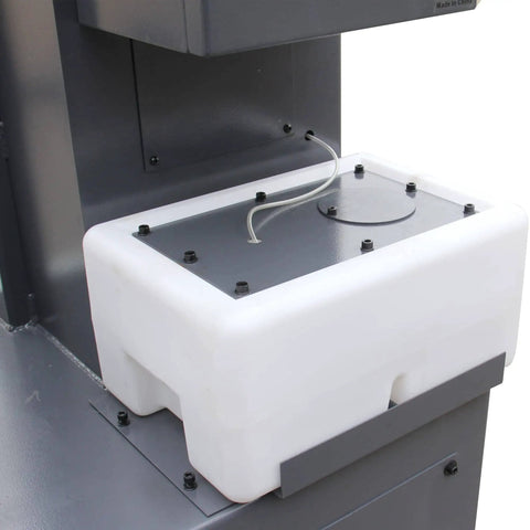 Close-up of Heavy Duty 16 Inch Vertical Metal Cutting Bandsaw With 220V Single Phase Variable Speed and base panel