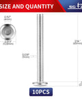 Ten Pack Of M6 X 65mm Flat Head Hex Socket Cap Screws In 304 Stainless Steel with size measurements and details.