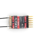 2.4GHz ANT Protocol 8CH RC Receiver With Dual Antennas Rock Solid Two Way Link PWM Outputs For Great Control Compatible With Flysky FS-ST8 Transmitter Perfect For RC Airplanes And Robots, top view showing dual antennas and connectors.