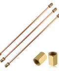 Three Sixteenth Inch Copper Nickel Brake Line Kit With Fittings And Union Couplings, Sixteen Inch Rear Brake Lines For Easy DIY Replacement, Universal Three Sixteenth Brake Line Fittings For Cars And Trucks, Includes Two Couplings And Three Pipes, three 16 in brake lines and couplings