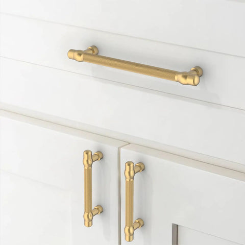 Champagne Bronze Cabinet Pulls 6.3 Inch Center To Center 160mm 10 Pack Durable Kitchen Cabinet Handles Hardware ZH0089 Easy Install shown.