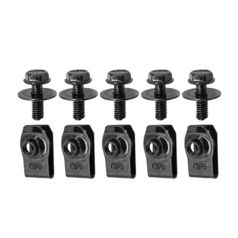 U Shaped Fastener Kit M6 With Self Tapping Screws For Panels 20 Piece Iron Clip And Screw Set Gasket Enhanced Fit for assembly