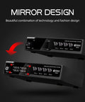 Close-up of VM304 VHF Wireless Microphone System receiver with mirror design, ideal for home karaoke, weddings, conferences.