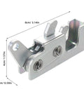 Heavy Duty Metal RV Buckle Latch For Camper And Trailer Doors, One Hand Operation Cabinet Catch, Secure Rotary Latch For Motorhome Cabinets Or Baggage Doors, Durable RV Cabinet Hardware For Smooth Access, 8cm silver metal